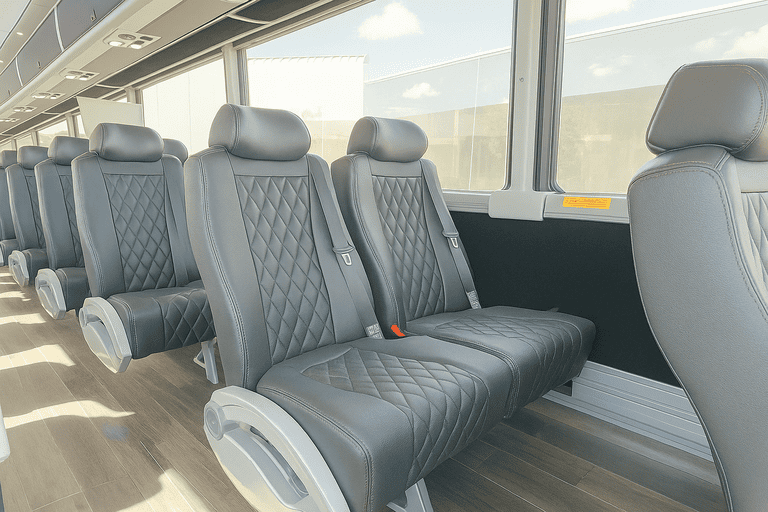 interior of Charter Bus Rental Topeka charter bus